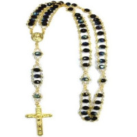{
  "text": "black glass rosary"
}