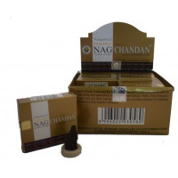 incenso cones golden nag chandan – caixa de 12