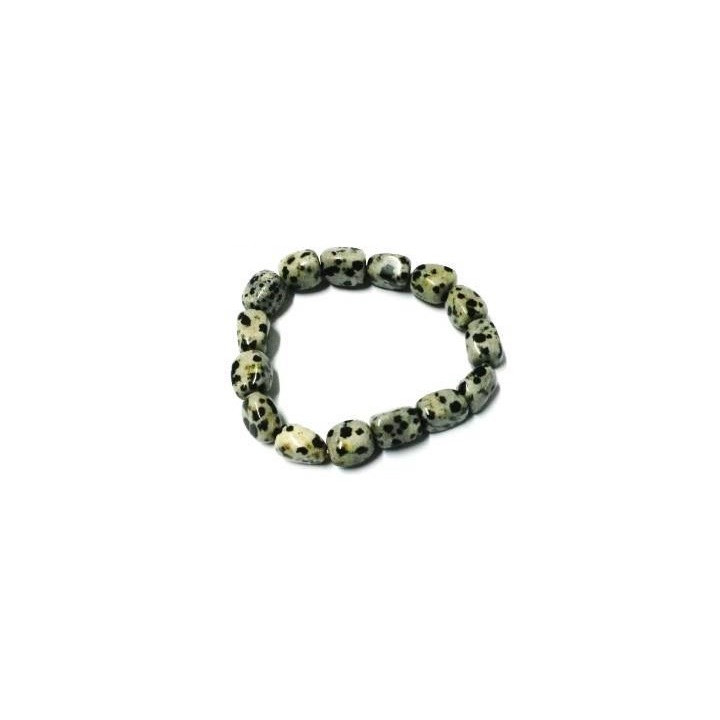 {
  "text": "dalmatian jasper bracelet – stones"
}