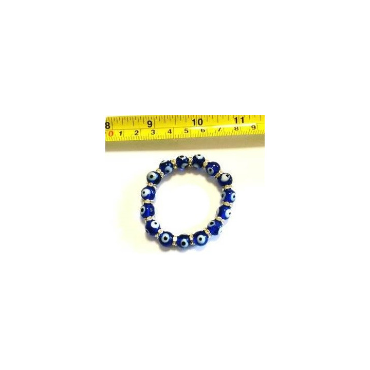 {
  "product_name": "turquoise eye bracelet - blue and sparkly"
}