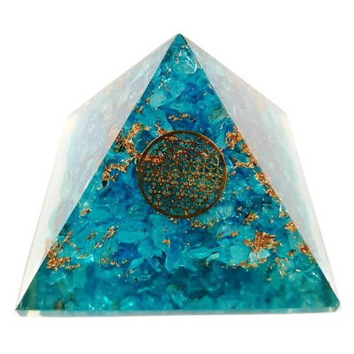 {
  "product_name": "blue topaz orgonite pyramid – 7 x 7"
}