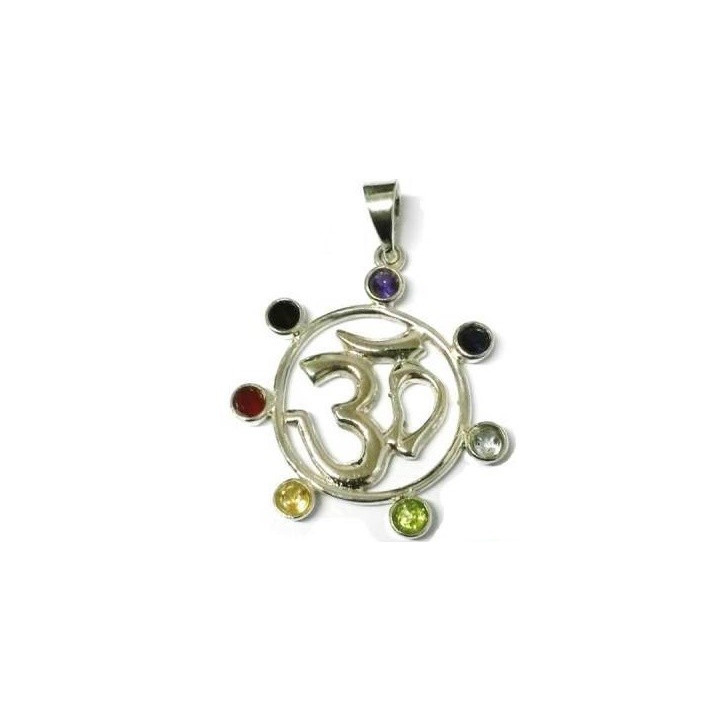 {
  "text": "om pendant - chakras"
}