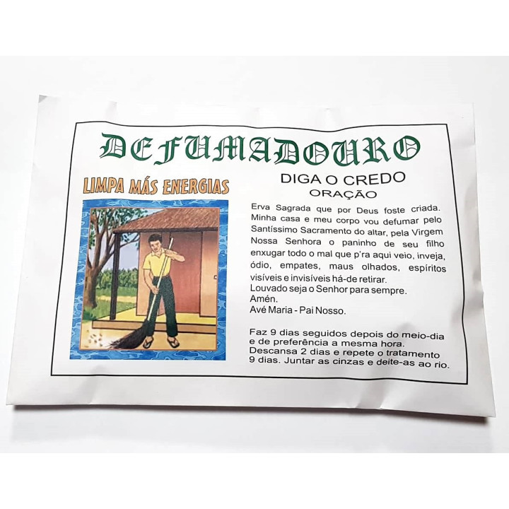 {
  "text": "Smudge stick cleans negative energies"
}