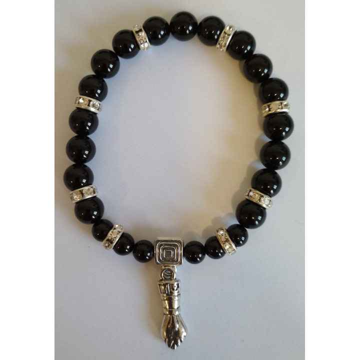 {
  "product_name": "Black Tourmaline and Figa Defense Bracelet"
}