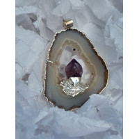 {
  "name": "GEODE PENDANT OF AGATE/AMETHYST"
}