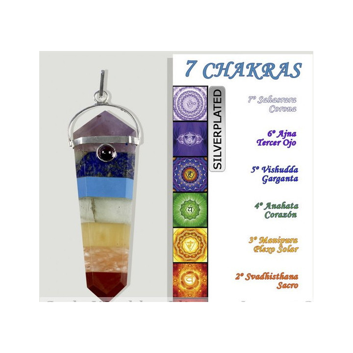 Pingente 7 Chakras Plano - Ponta