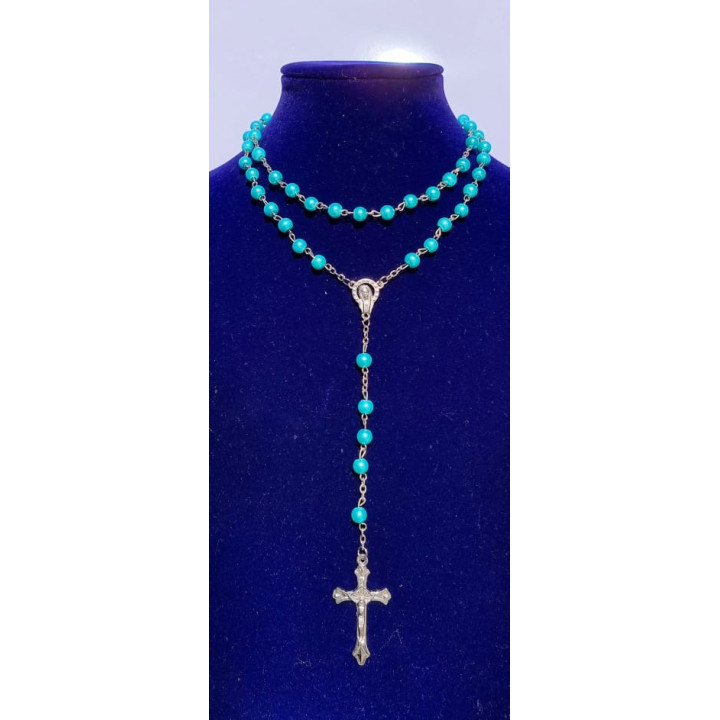 {
  "product_name": "Celestial Blue Glass Pearl Rosary"
}