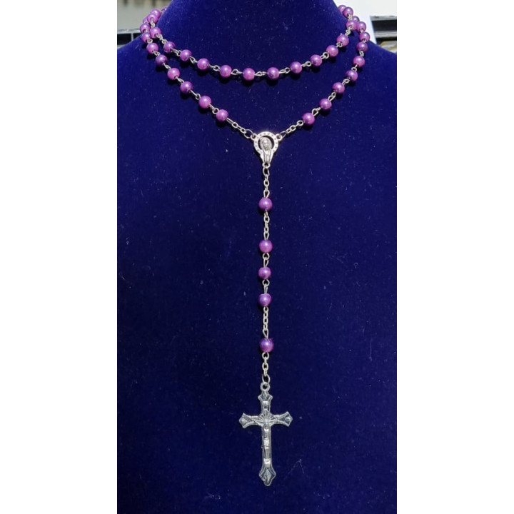 {
  "product_name": "Purple Glass Pearl Rosary"
}