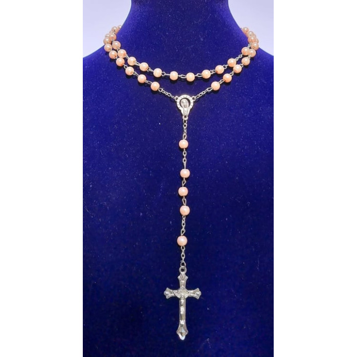 {
  "product_name": "Rosary of Clear Pink Glass Pearls"
}
