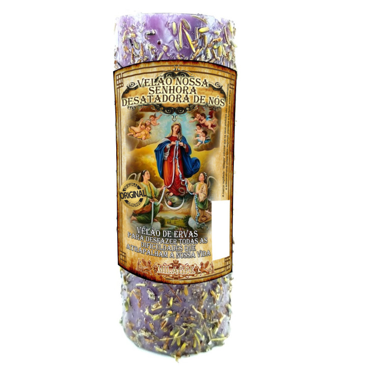 {
  "product_name": "Large Candle Nossa Senhora Desatadora de Nós - Herb Candle"
}