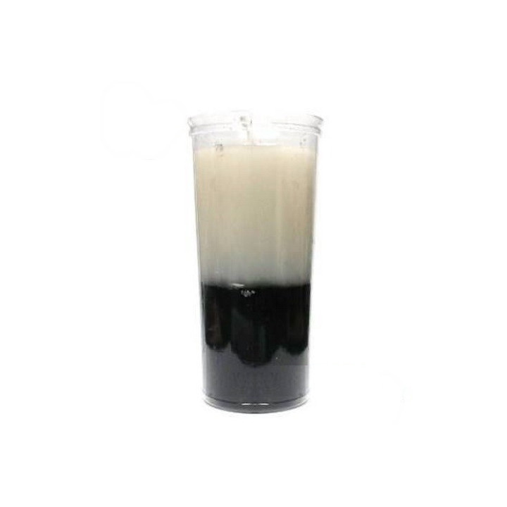 {
  "product_name": "White and Black Plastic Jar Candle"
}