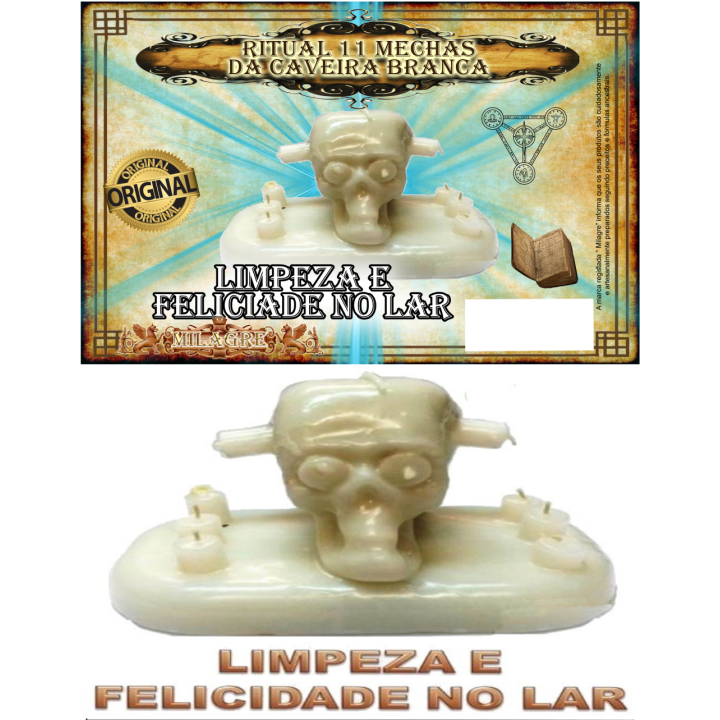 {
  "text": "ritual 11 white skull candles"
}