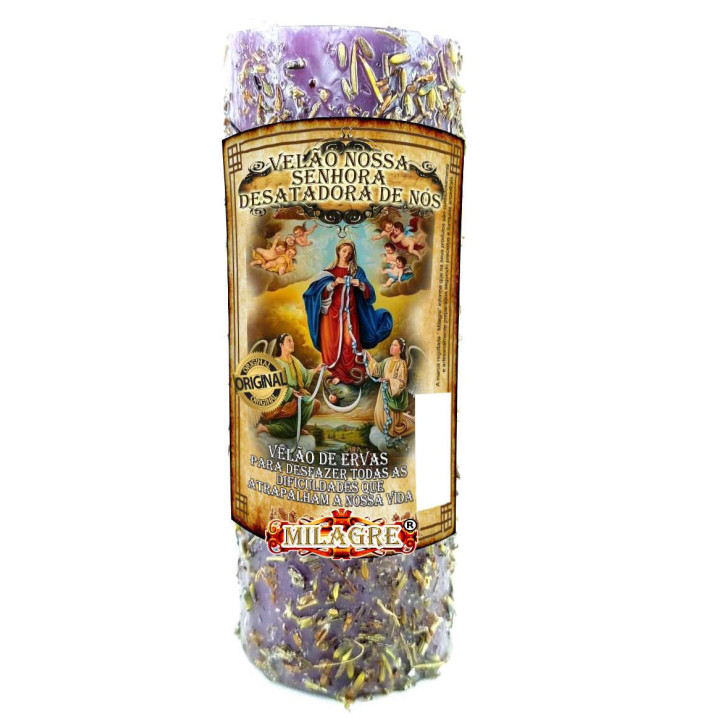 {
  "product_name": "Large Candle Nossa Senhora Desatadora de Nós - Herb Candle"
}