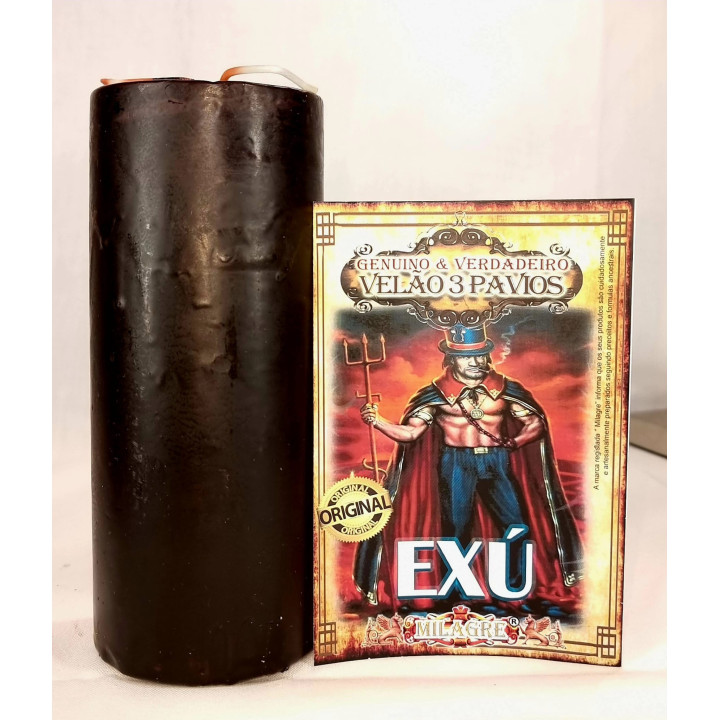 {
  "text": "3-wick orixá candle – Exu"
}