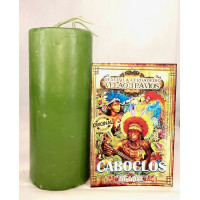 {
  "text": "3-wick orixá candle – caboclos"
}
