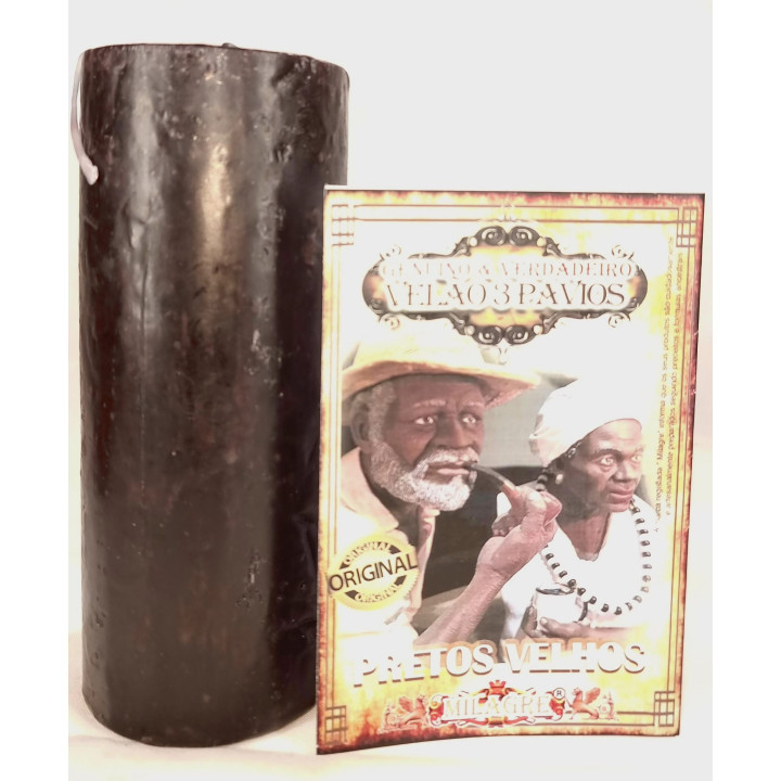 {
  "text": "3-wick orixá candle – pretos velhos"
}