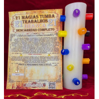 {
  "text": "large white 21 magic candle – complete cleansing - candle"
}