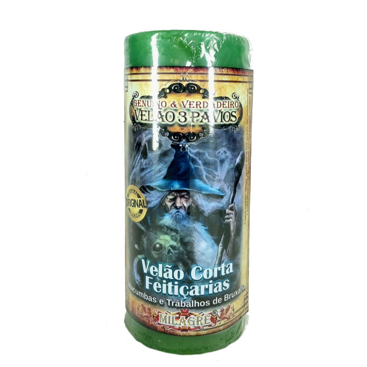 vela de 3 pavios – corta feitiçarias