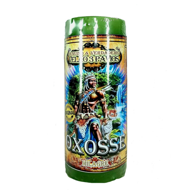 {
  "text": "3-wick Orixá candle – Oxossi"
}