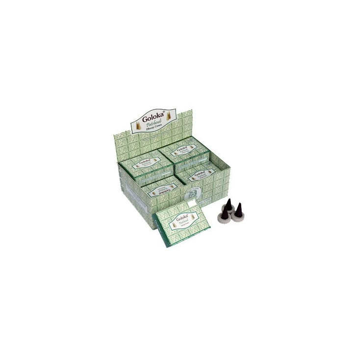 {
  "product_name": "Goloka Patchouli Incense Cones - Box of 12"
}