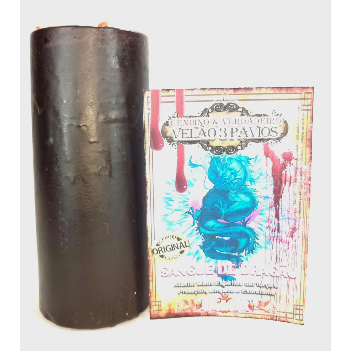 {
  "text": "3-wick candle – dragon's blood cleansing"
}